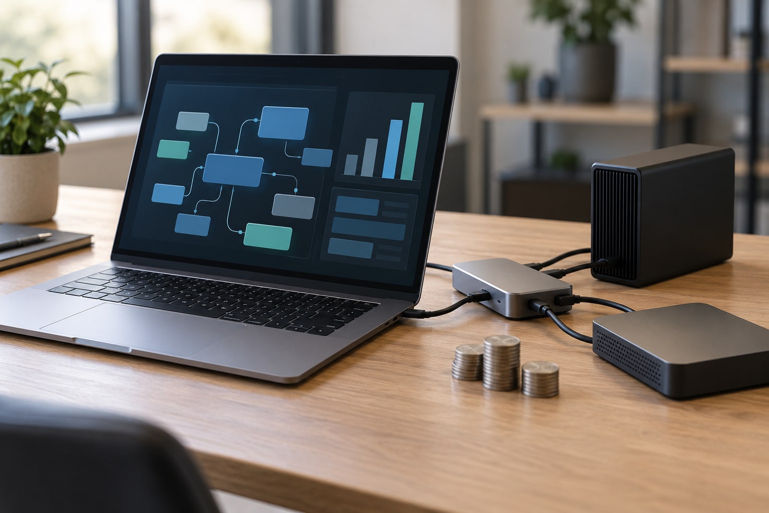 AI-generated image: AI becomes a cost to manage and a workflow to connect