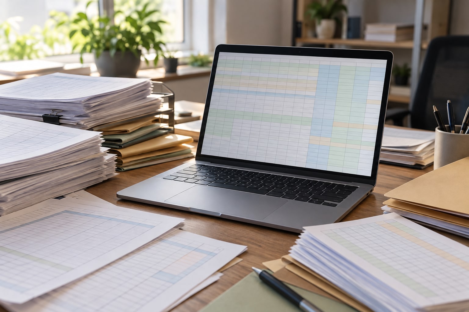 AI-generated image: The Spreadsheet That Outgrew Itself